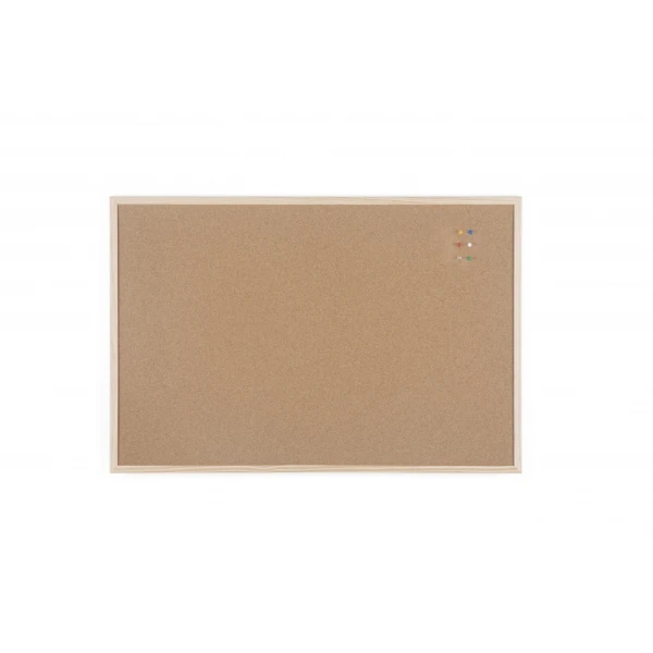 Quadro de cortiça dupla face Bi-Office 900x600mm Moldura natural