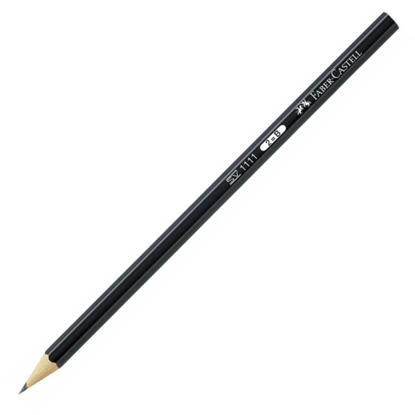 Faber -Castell Castell 1111 Lapiz de Grafito 2B - Mina resistente a Ramre -