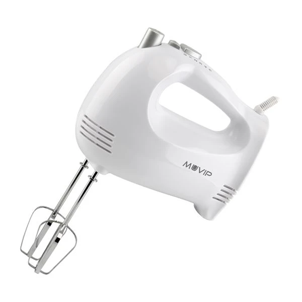 Muvip Batidora Amasador de Mano para Reposeria 400W - 5 velocidades - 2 setores de varillas - Turbo Buton