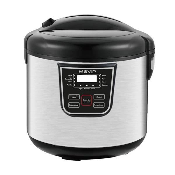 MUVIP OLLA em Promoção ElectricA - 5 Litros - 11 Programas disponíveis - 900W - Display LED - Acero inoxidável - Totalmente removível - Controle de tempo e temperatura