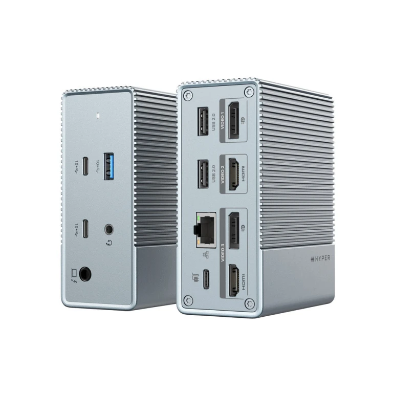 Targus HDG212B-GL base & duplicador de portas Com fios USB 3.2 Gen 1 (3.1 Gen 1) Type-C Cinzento