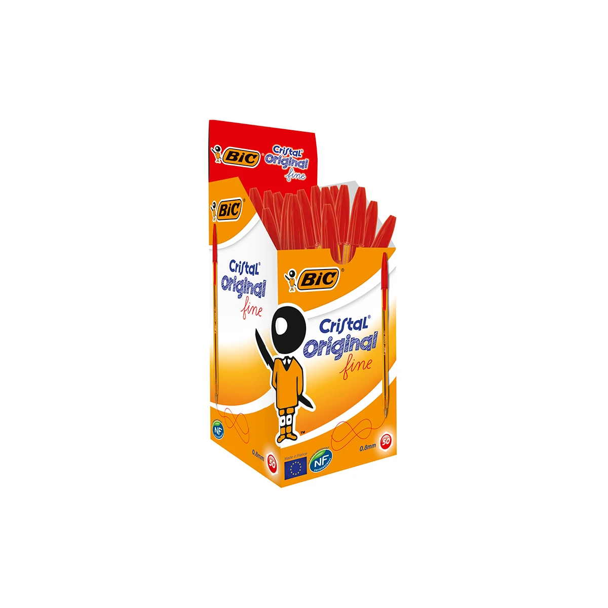 Esferografica bic cristal ponta fina vermelho