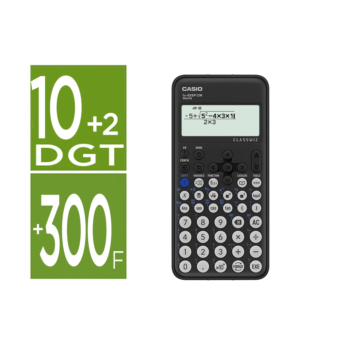 Calculadora casio fx-82sp cw iberia classwiz cientifica 300 funcoes 9 memorias com capa