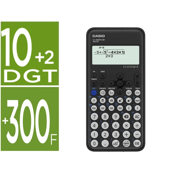 Calculadora casio fx-82sp cw iberia classwiz cientifica 300 funcoes 9 memorias com capa