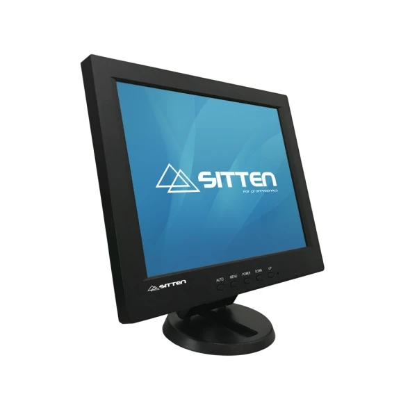 Sitten LCD121T - Monitor TFT 12" Touch, USB. LED. Tela Touch Resistiva : 200 nits Tempo de Resposta 8 msec. Resoluçăo máx: 800x600. Base de plástico, inclinável. VESA. 3