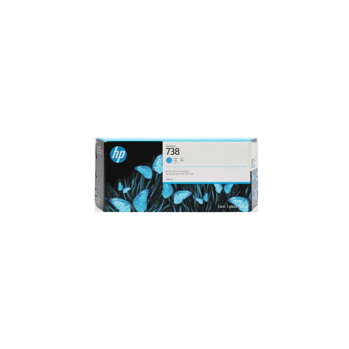 HP 738M 300-ml Cyan DesignJet Ink Cartridge tinteiro 1 unidade(s) Original Rendimento alto (XL) Ciano