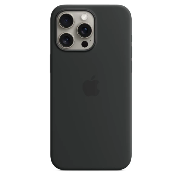 iPhone 15 Pro Max Silicone Case with MagSafe - Black 