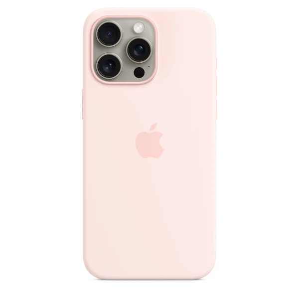 iPhone 15 Pro Max Silicone Case with MagSafe - Light Pink 