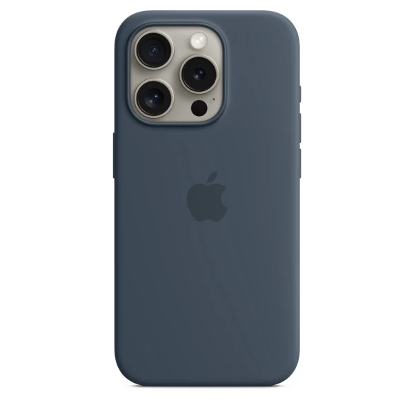 iPhone 15 Pro Silicone Case with MagSafe - Storm Blue 