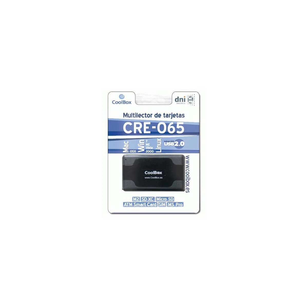 CoolBox CRE-065 leitor de cartões USB 2.0 Preto