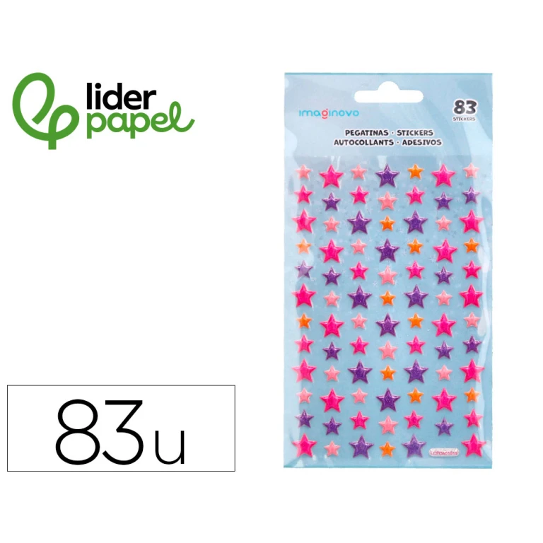 Autocolantes liderpapel estrelas magic dreams com relevo 190x105 mm