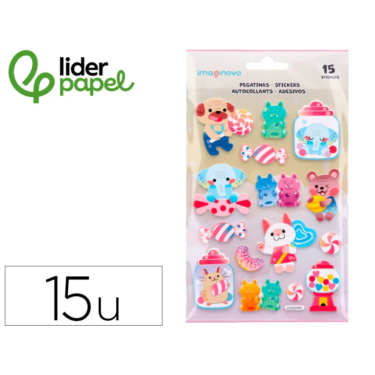 Autocolantes liderpapel doces magic dreams com relevo 210x130 mm
