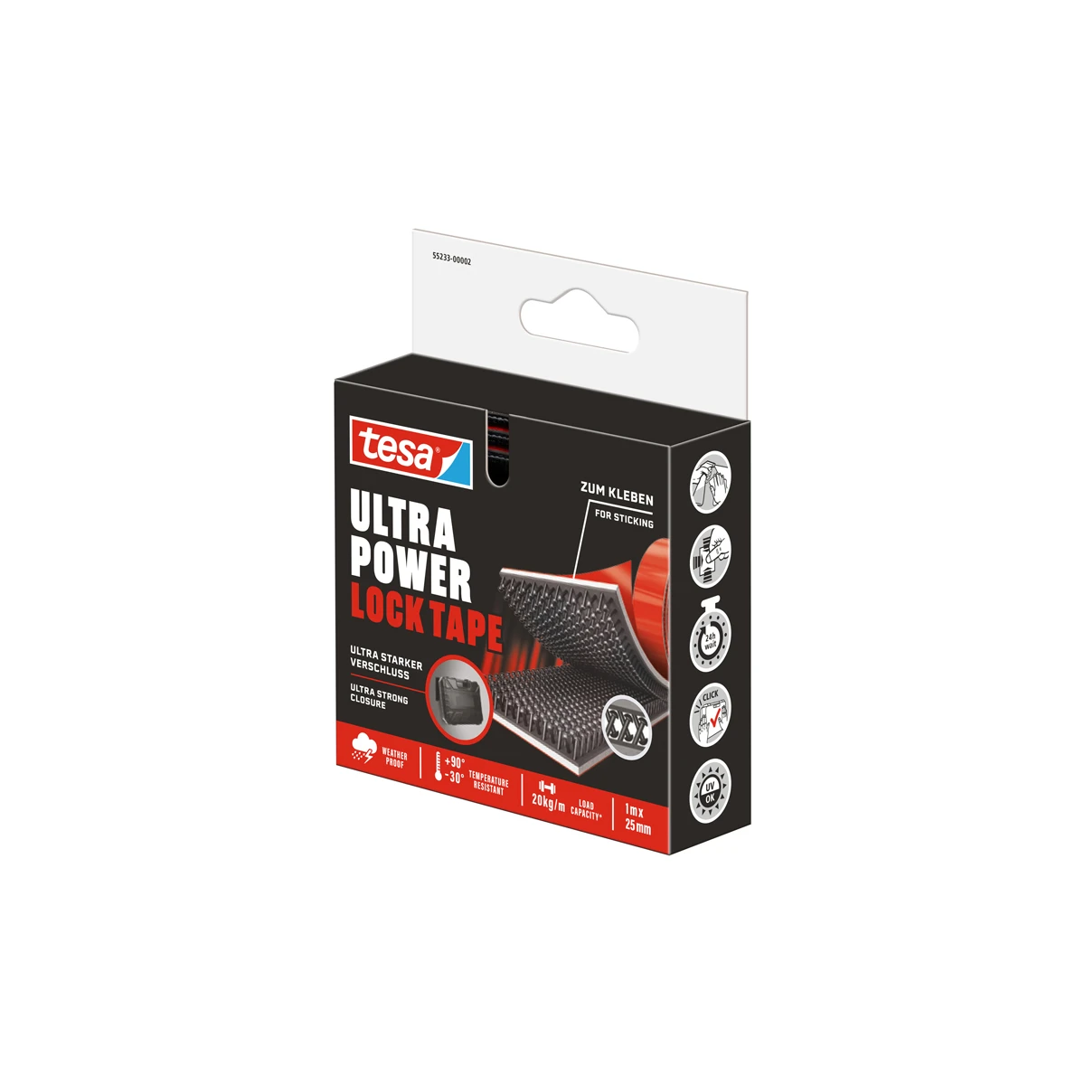 Cinta adhesiva tesa ultra power lock tape 1 mt x 25 mm
