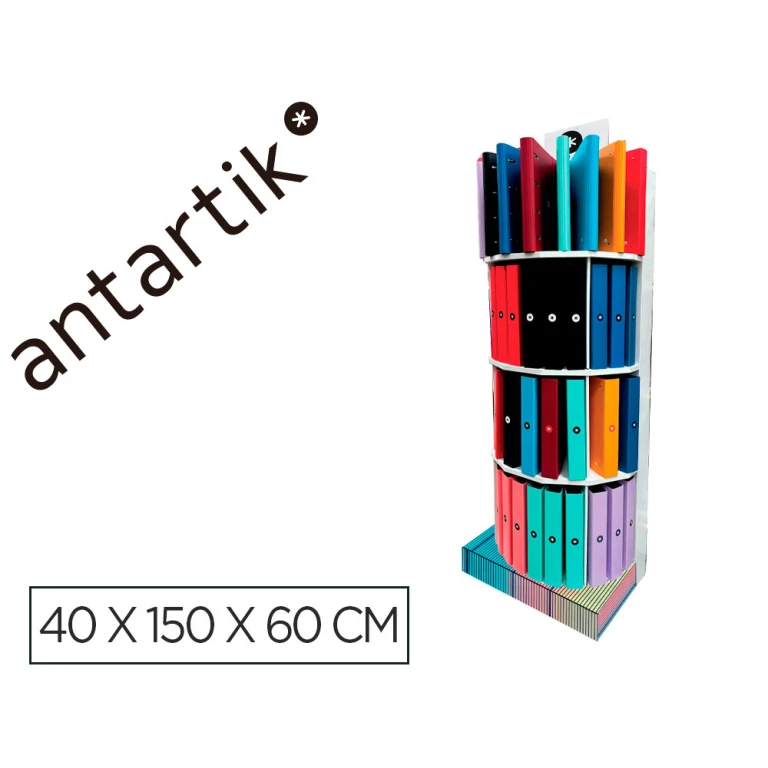 Pastas antartik expositor de chao cartao com 80 unidades sortidas 40x150x60 cm