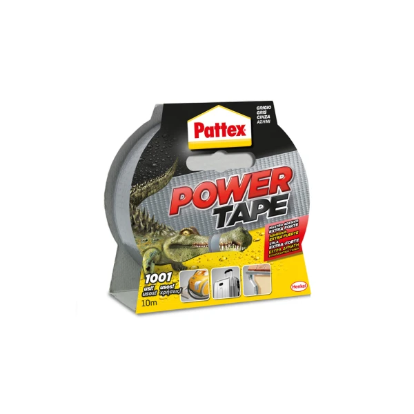Cinta adhesiva pattex americana 10 mt x 50 mm super fuerte color gris
