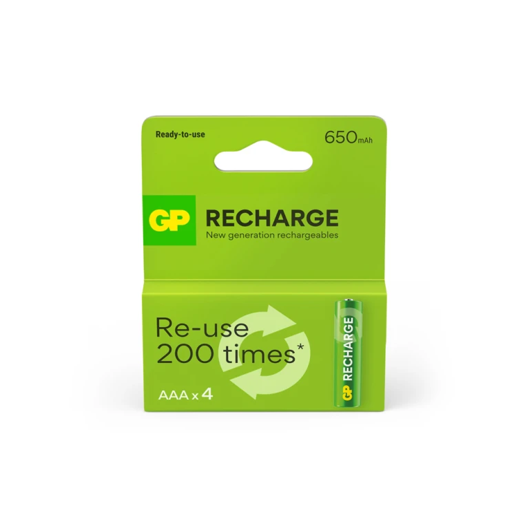 Pila gp recargable aaa 650 mah blister de 4 unidades