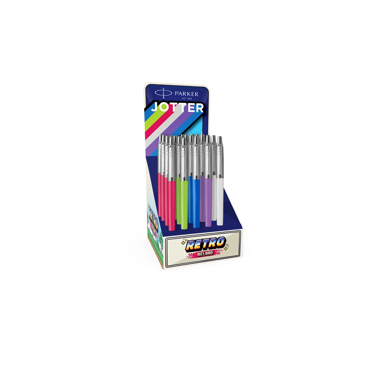 Boligrafo parker jotter original 90 aniversario expositor de 20 unidades colores surtidos