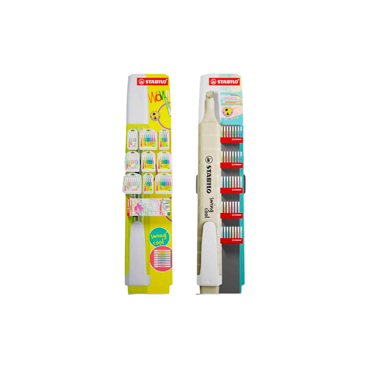Rotulador stabilo fluorescente fino swing cool expositor de suelo con 750 unidades colores surtidos