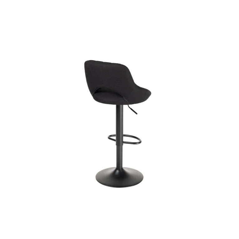 Taburete alto rocada con asiento y respaldo bajo tapizado tela ignifuga base metalica con reposapies color