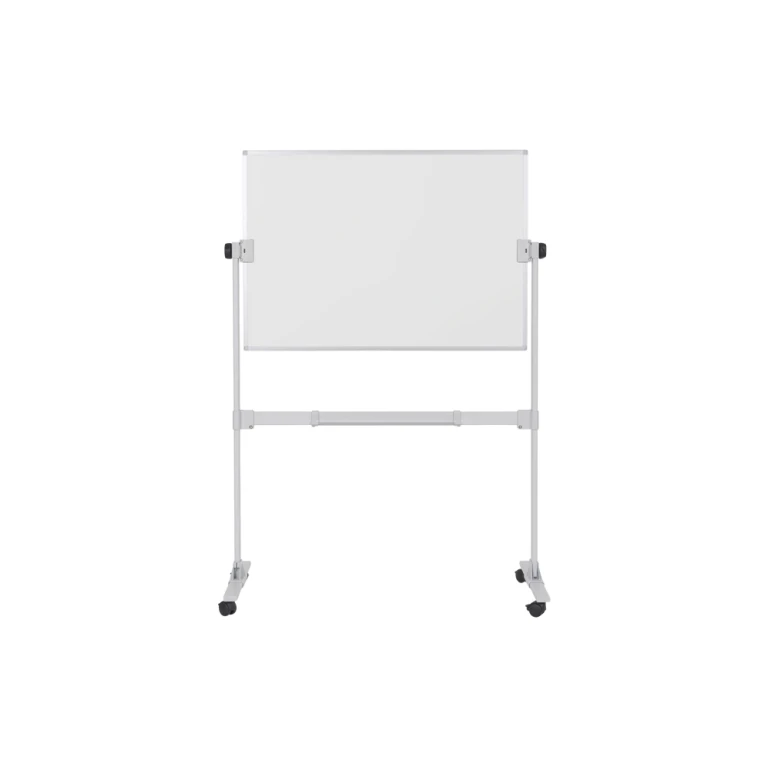 Pizarra blanca bi-office ayda magnetica acero lacado melamina volteable movil 106,5x75 cm
