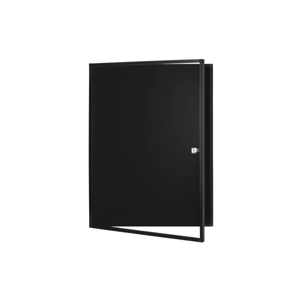 Vitrina de anuncios bi-office new gen magnetica acero lacado 6xa4 para interior color negro 696x636x36 mm
