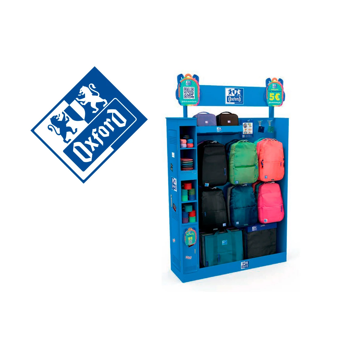 Contenido 2/3 para expositor oxford young proof mochila b-out y tote bag b-trendy