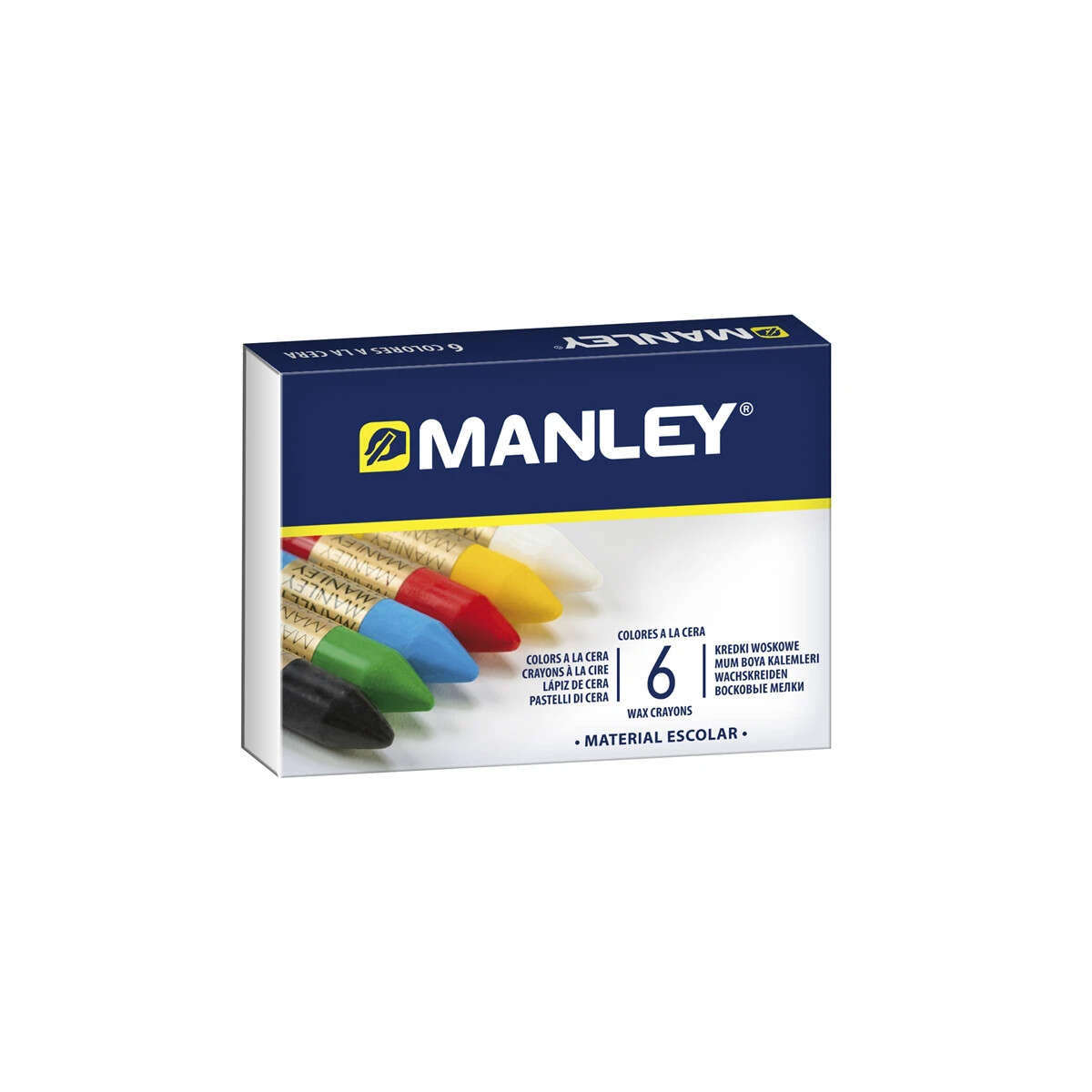 Pacote Manley com 6 ceras macias com traço suave - Ideal para várias técnicas e aplicações - Ampla gama de cores - Cores sortidas
