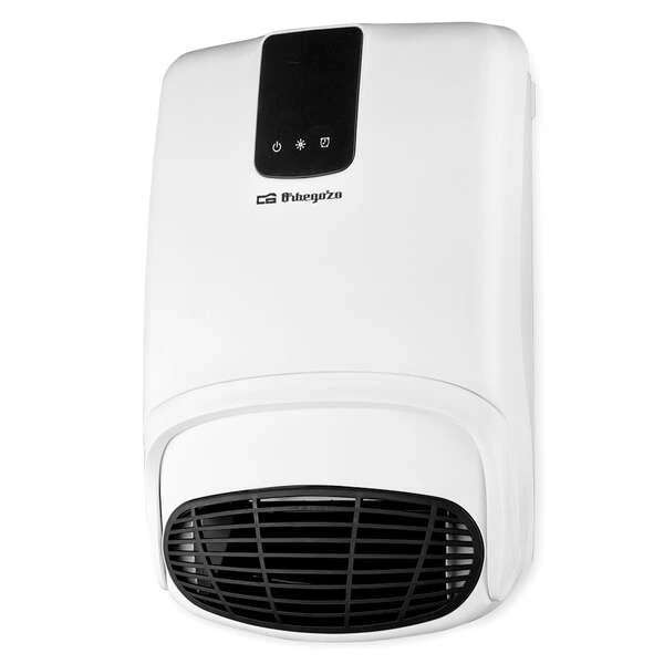 Aquecedor de parede Orbegozo FB 2200 com acessório para toalhas - Banheiro especial (IP-23) - Controle remoto - 2 níveis de aquecimento - Programável - Segurança contra superaquecimento