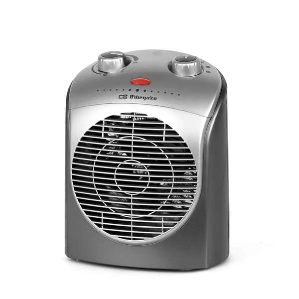 Aquecedor de conforto rápido e seguro Orbegozo FH 2021 - Seletor de 3 posições - Função de ventilador de ar frio - Potência 1100 - 2200 W - Termostato ajustável - Alça de transporte