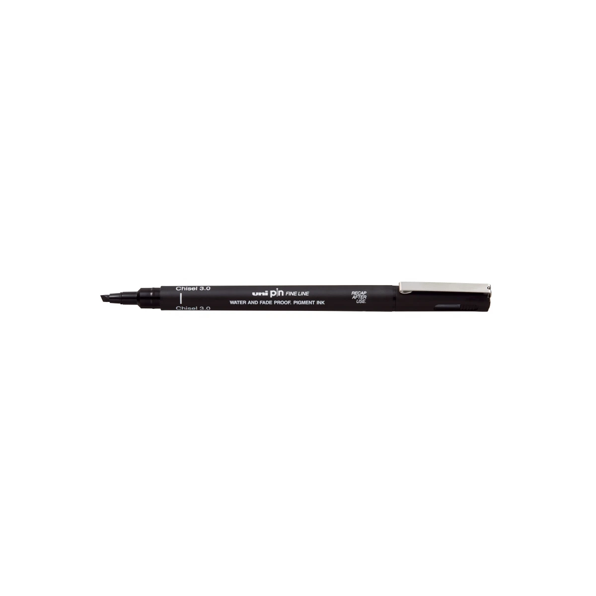 Rotulador uniball pin calibrado punta biselada 3 mm color negro - 12 unidades