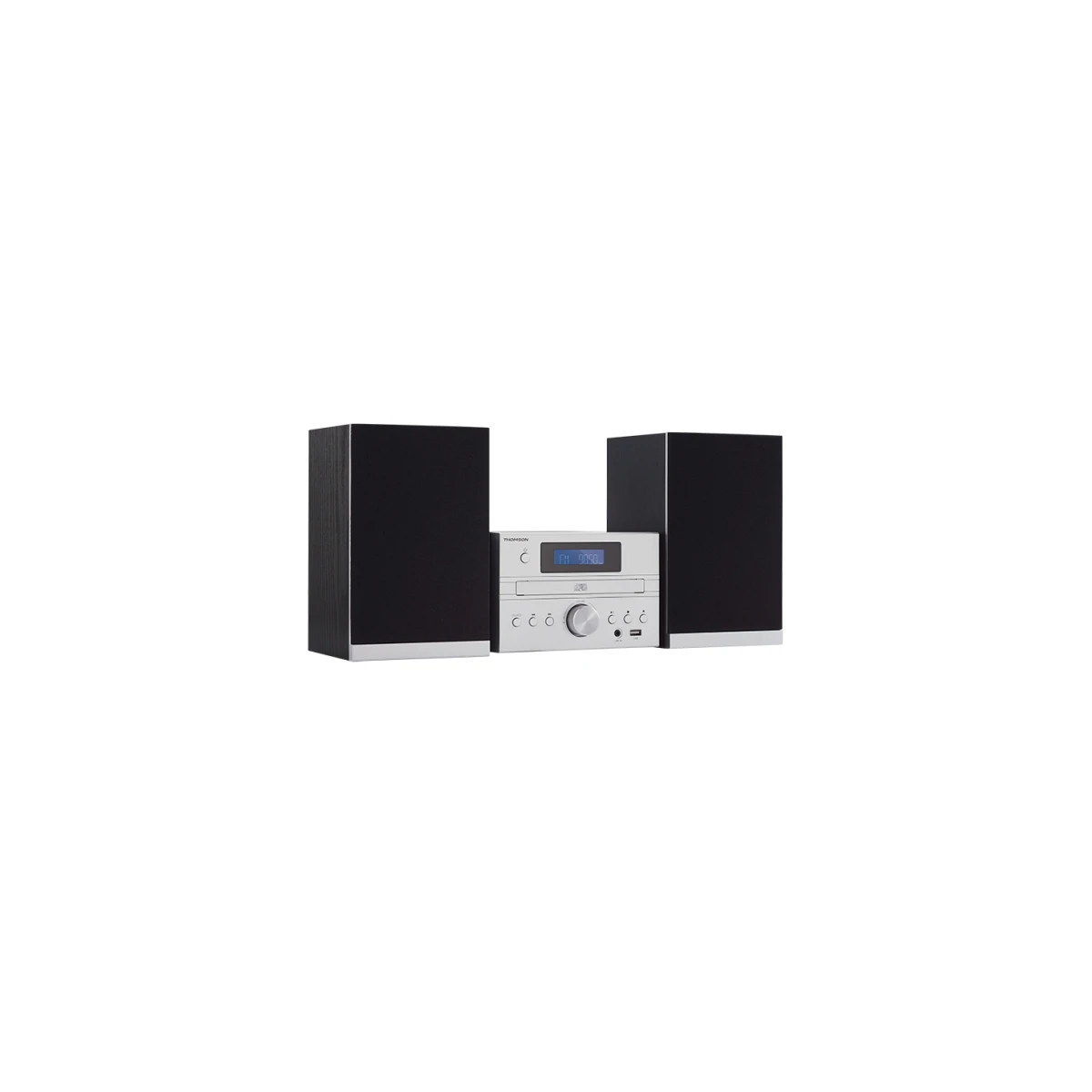 Thomson Mic122Bt Micro Bluetooth Chain - CD e Radio FM Player - 50W Power - Bass Boost Technology - Distância Mando - cor de prata