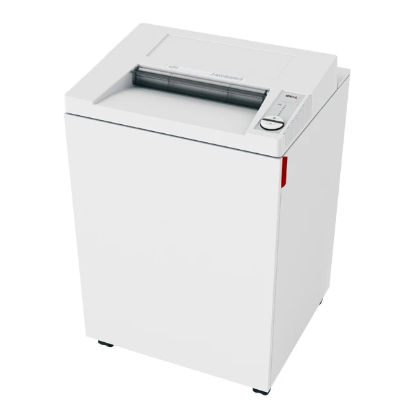 DHP Ideal 4002cc Destructing Manual Paper Corte em P -4 Partículas - Destruye Até 30 Hojas - 400mm Feeding Abture - 165L - Cor branca