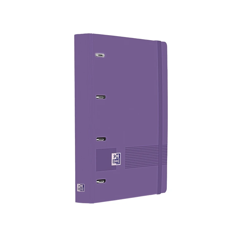 Oxford Europeaanbinder Live & Go A4+ Tamaño A4+ Pasta com Recambio de 100 Hojas Cuadricula 5x5mm - Plastico Polyfoam - Cierre com Gum - Lila