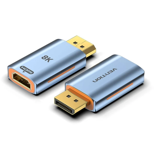 Adaptador de venda DisplayPort 1.4 8k machão A HDMI 2.1 8K Fembra - Azul Color