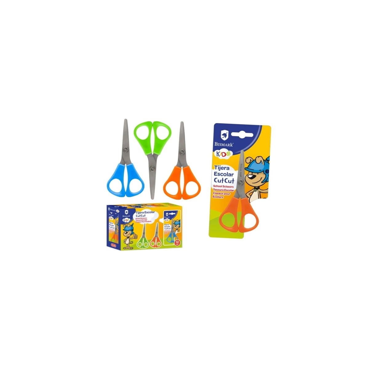 Bismark Kids Cut -Cut Tijera School - Mangos em Plastico - Roma Punt
