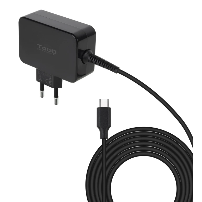 TooQ TQLC-USBCGAN45PD carregador de dispositivos móveis Computador portátil, Universal Preto AC Interior