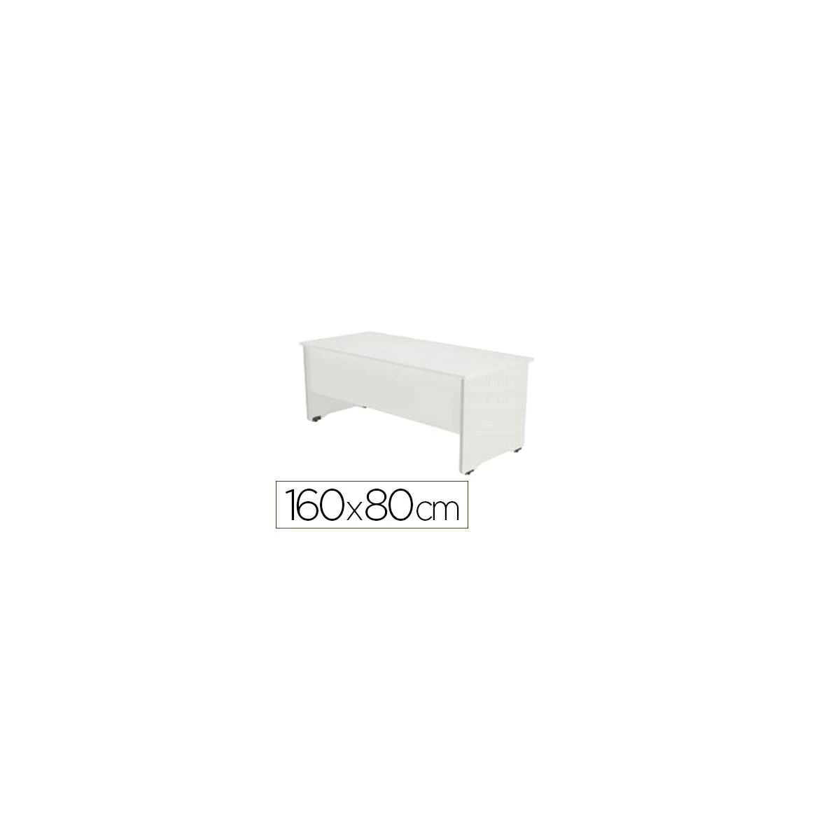Mesa de escritorio rocada serie work 160x80 cm acabamento aw04 branco/branco