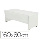 Mesa de escritorio rocada serie work 160x80 cm acabamento aw04 branco/branco