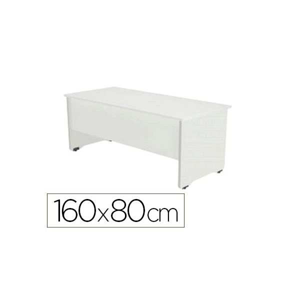 Mesa de escritorio rocada serie work 160x80 cm acabamento aw04 branco/branco