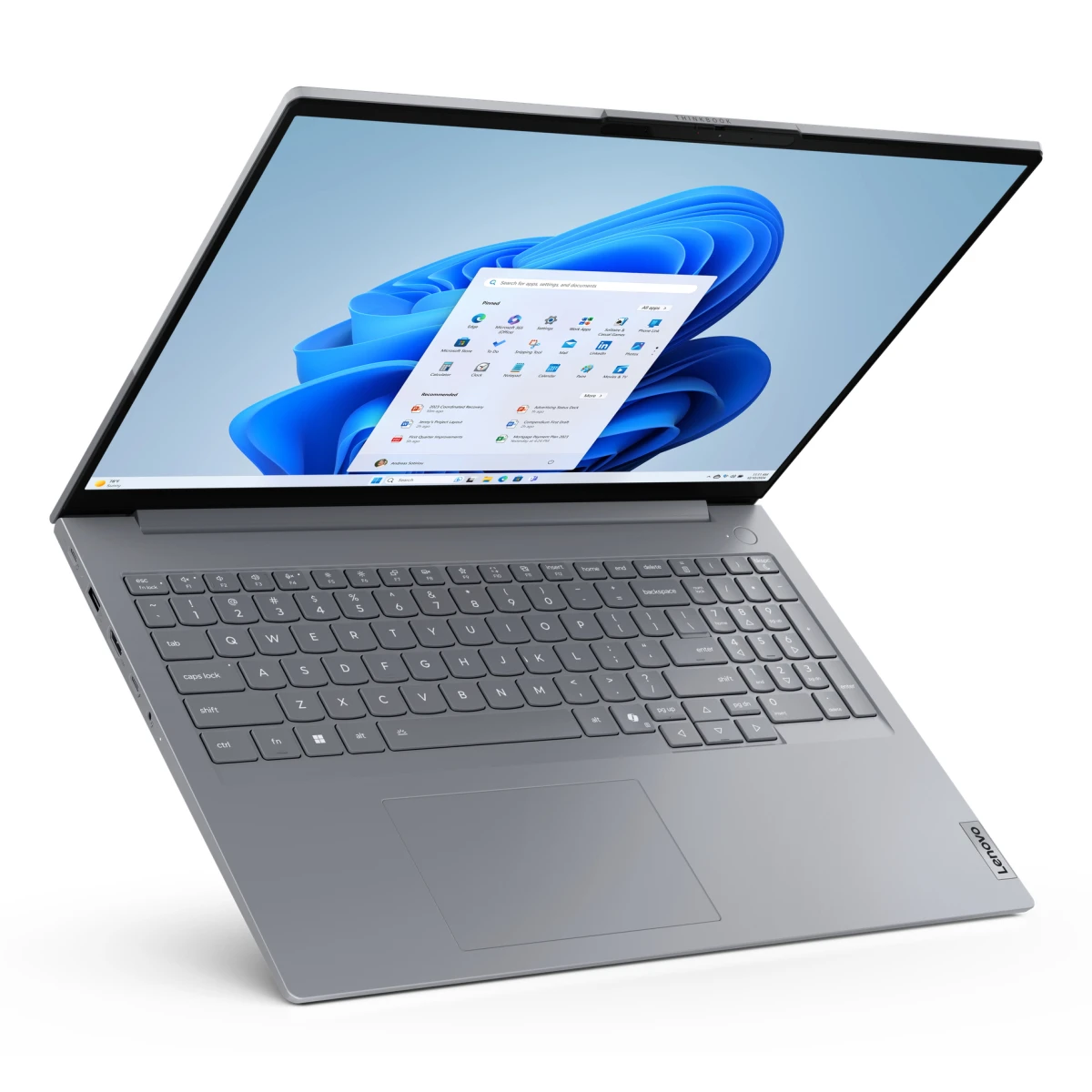 Lenovo ThinkBook 16 G8 IRL Intel Core 5 210H Computador portátil 40,6 cm (16") WUXGA 16 GB DDR5-SDRAM 512 GB SSD Wi-Fi 6E (802.11ax) Windows 11 Pro Português Cinzento