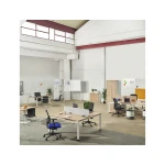 Armario rocada com cinco estantes serie store 195x90x45 cm acabamento aw04 branco/branco