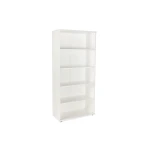 Armario rocada com cinco estantes serie store 195x90x45 cm acabamento aw04 branco/branco