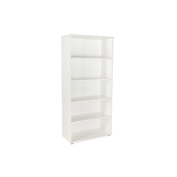 Armario rocada com cinco estantes serie store 195x90x45 cm acabamento aw04 branco/branco
