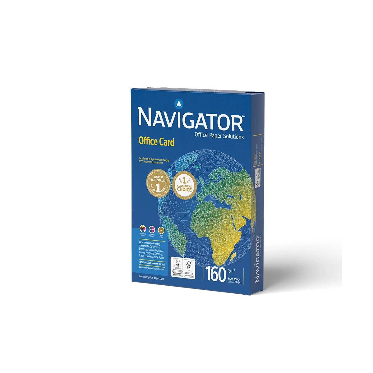 Papel fotocopia navigator din a3 160 gr papel multiuso tinteiro e laser embalagem de 250 folhas