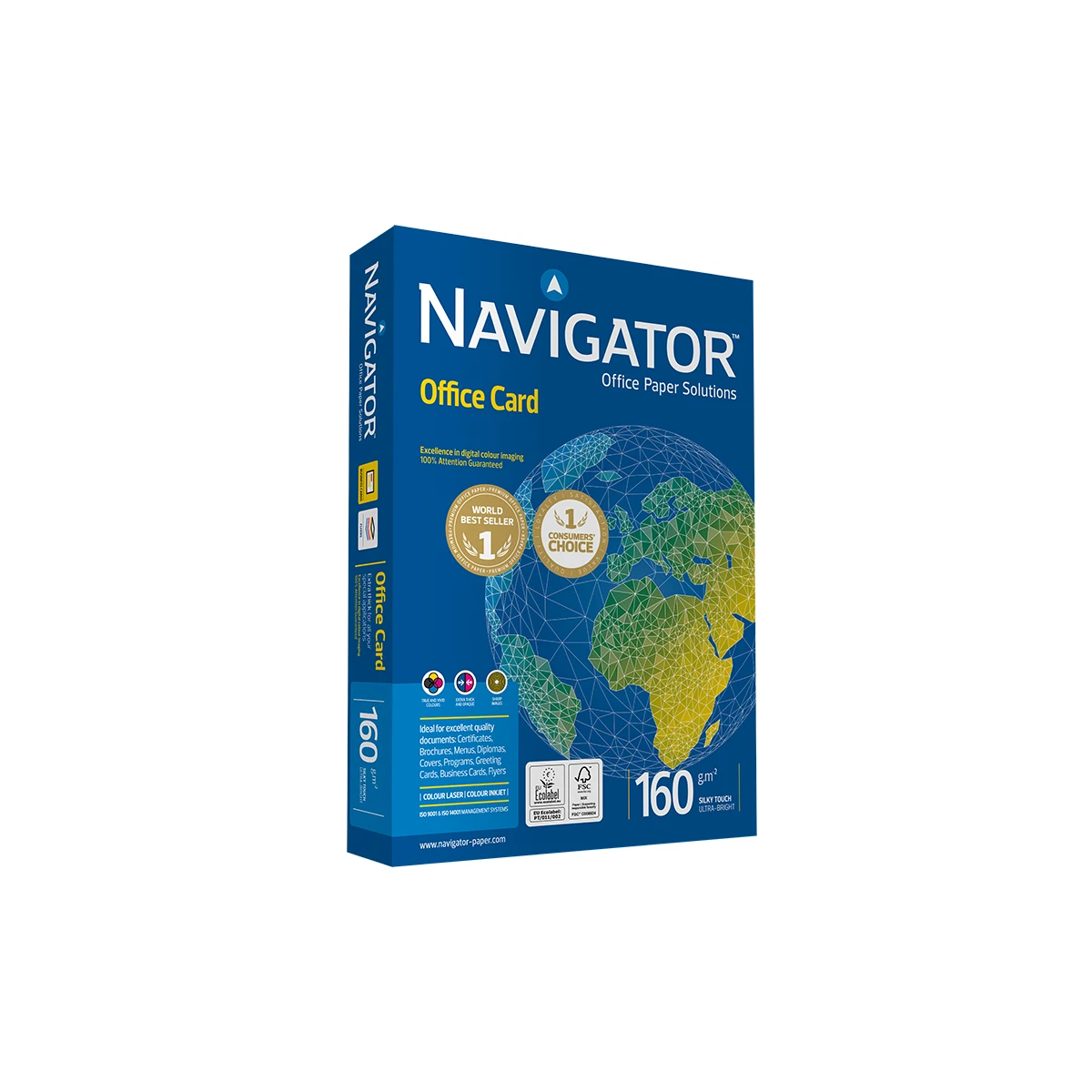 Papel fotocopia navigator din a3 160 gr papel multiuso tinteiro e laser embalagem de 250 folhas