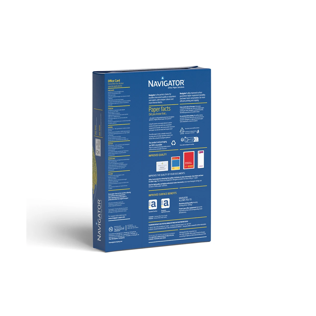 Papel fotocopia navigator din a3 160 gr papel multiuso tinteiro e laser embalagem de 250 folhas