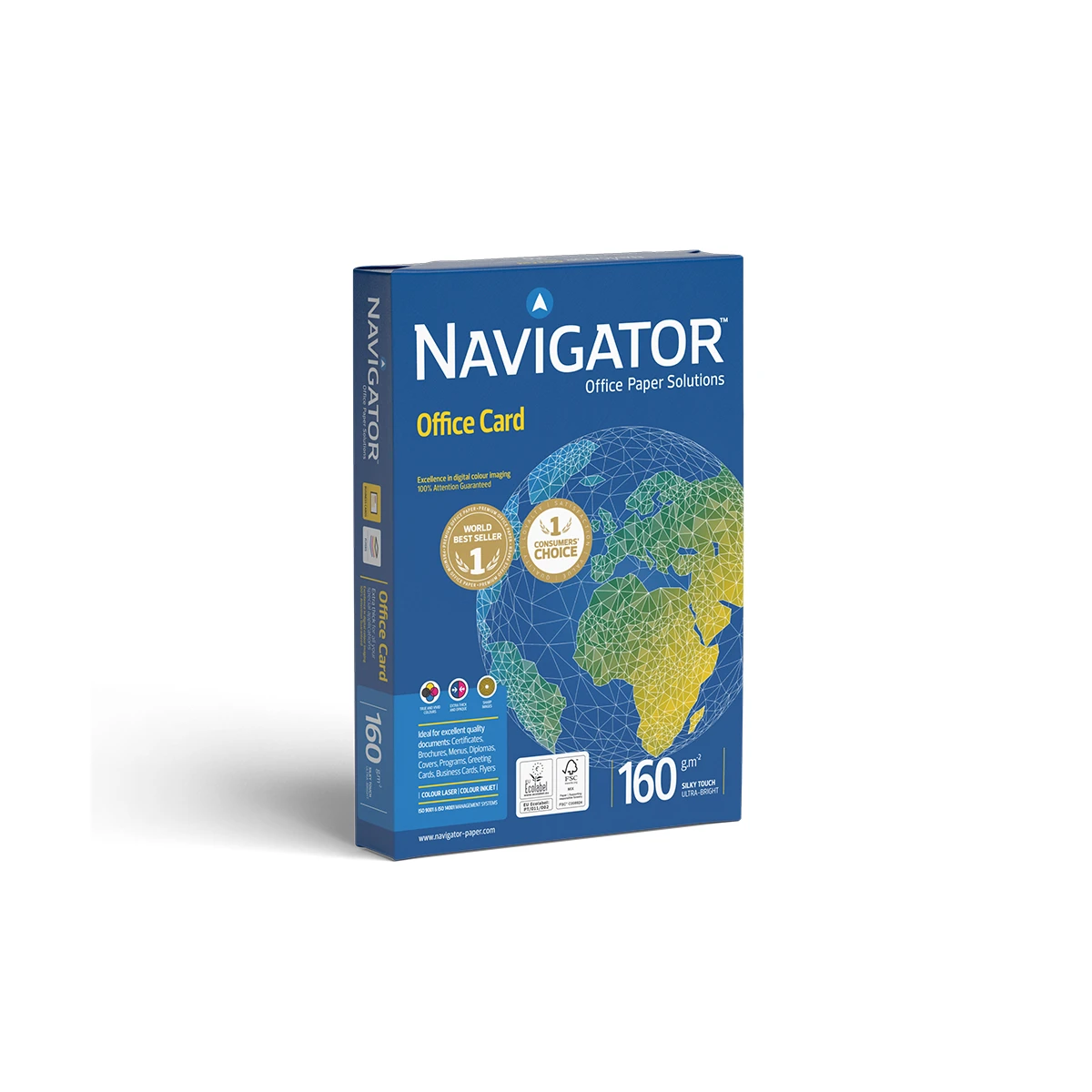 Papel fotocopia navigator din a3 160 gr papel multiuso tinteiro e laser embalagem de 250 folhas