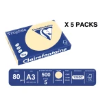 Papel cor trophee a3 80 gr areia pastel embalagem de 500 folhas