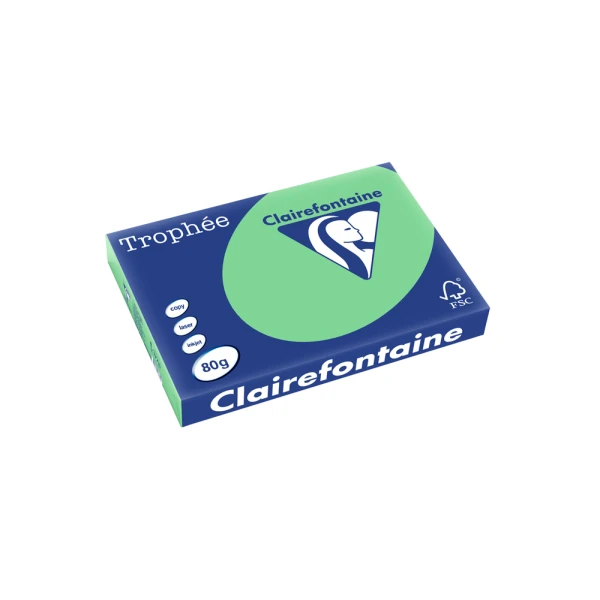 Papel cor trophee a3 80 gr verde pastel embalagem de 500 folhas