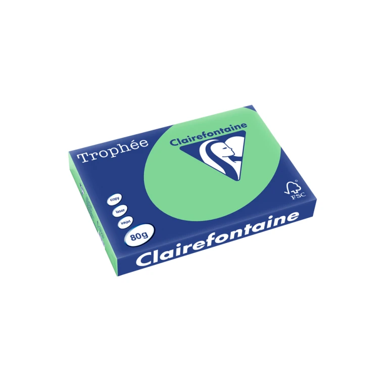Papel cor trophee a3 80 gr verde pastel embalagem de 500 folhas